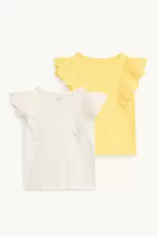 Multipack 2er - Kurzarmshirt - Broderie Anglaise