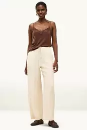 Stoffhose - Mid Waist - Wide Leg
