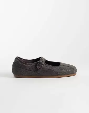 PUMA Tacklette Mary Jane in Braun mit Leopardenmuster