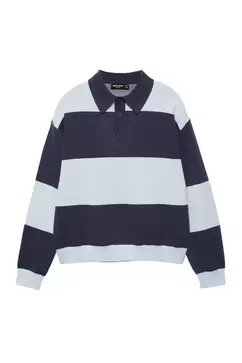 Strickpolo mit Colour-Block