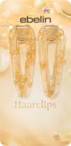 Haarspangen mit Metallpartikeln gold, 2 St