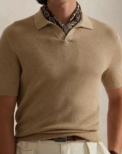 Pullover aus Stretch-Leinenmischung