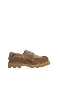 Leder-Bootsschuhe mit Volumensohle