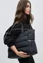 Gepolsterte Shopper-Schultertasche