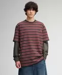 Oversized T-Shirt mit Streifen