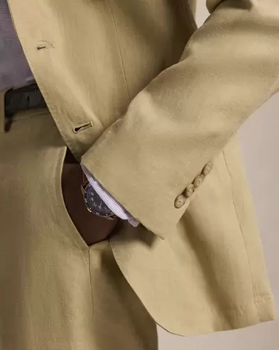 Modern-Fit Leinen-Anzugjacke Polo Soft