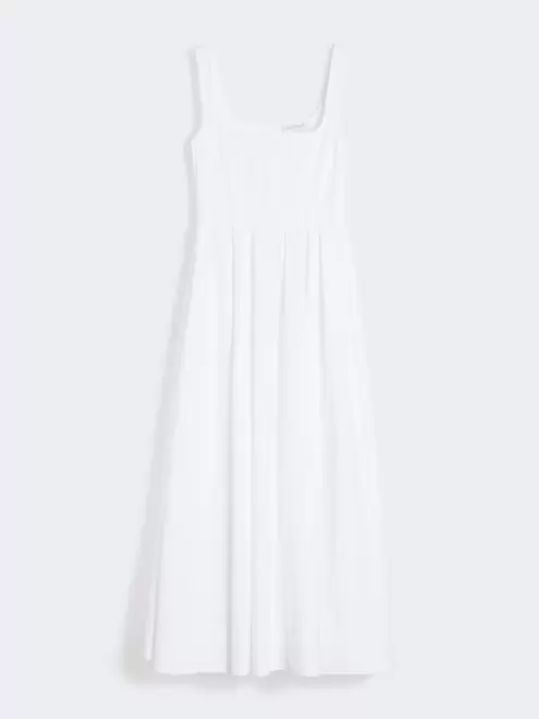 Langes, ärmelloses Kleid aus reiner Baumwolle