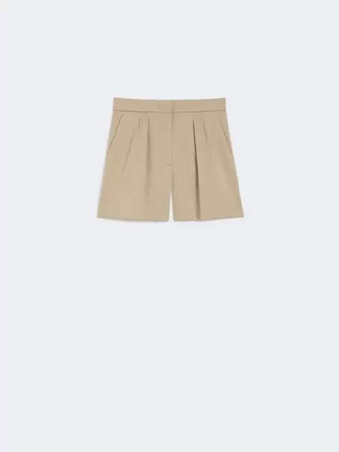 Shorts aus Baumwollstretch-Satin