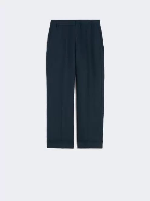 Gerade geschnittene Hose aus Leinen-Panama
