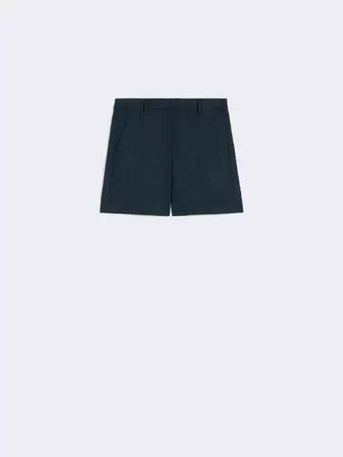 Shorts aus Leinen-Panama