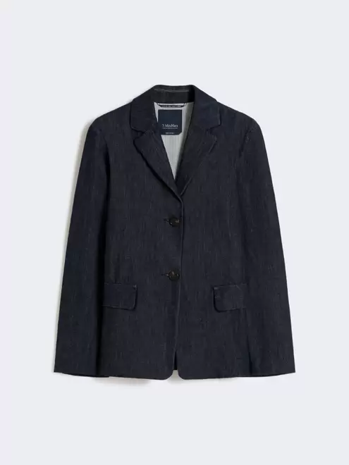 Einreihige Jacke aus Stretch-Denim