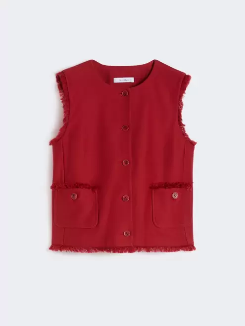 Weste aus Baumwollgabardinejersey