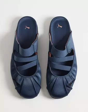 PUMA Speedcat Mule in Blau aus Satin