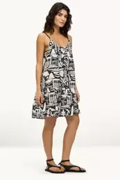 Kleid - Straight Fit - gemustert
