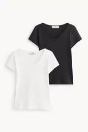 Multipack 2er - Kurzarmshirt - gerippt