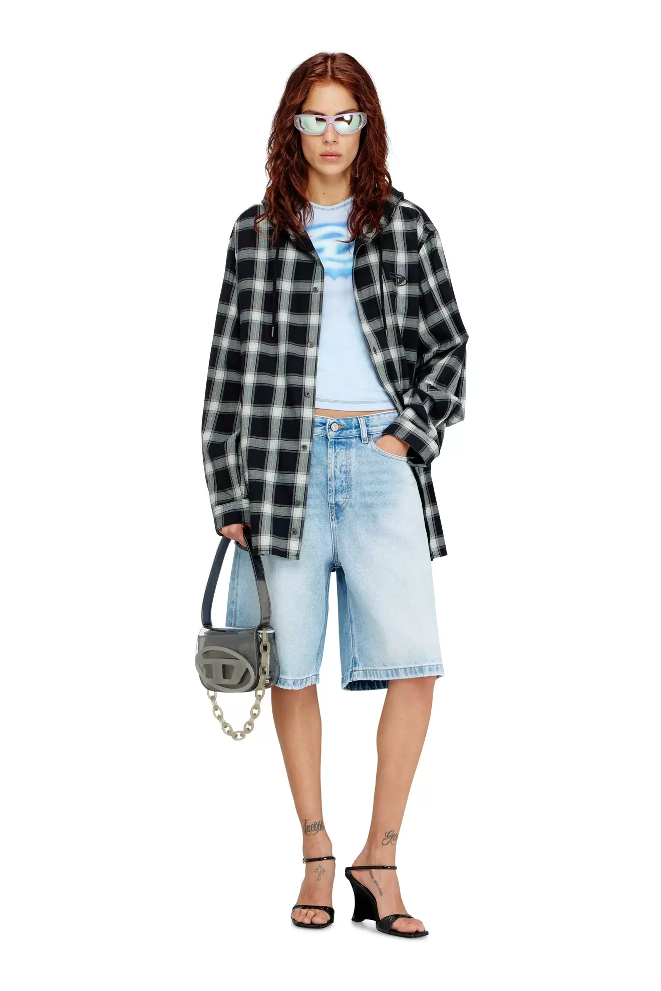 Shorts aus Destroyed-Denim