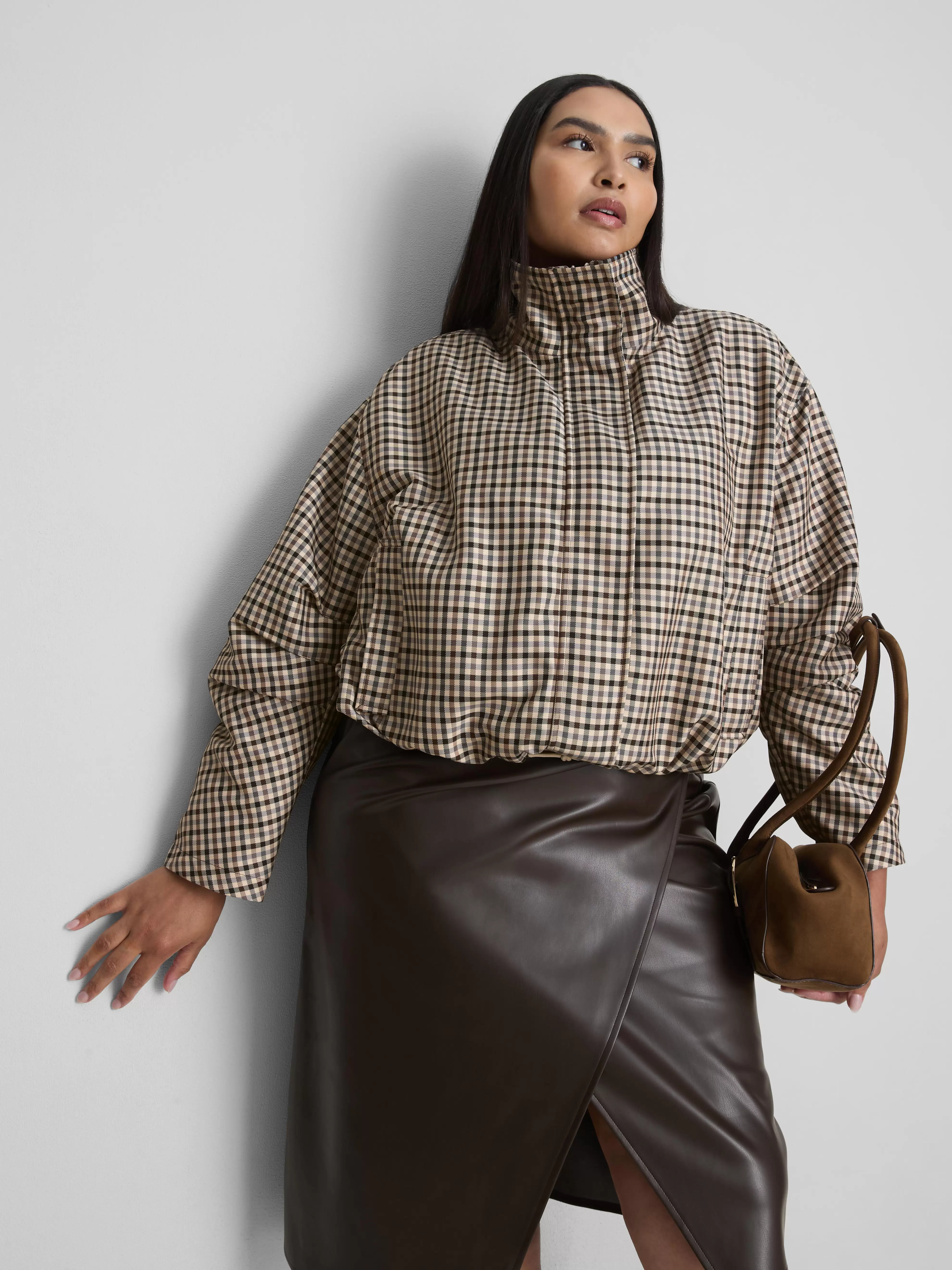 Kurze, karierte „By Coleen“ Funktionsjacke