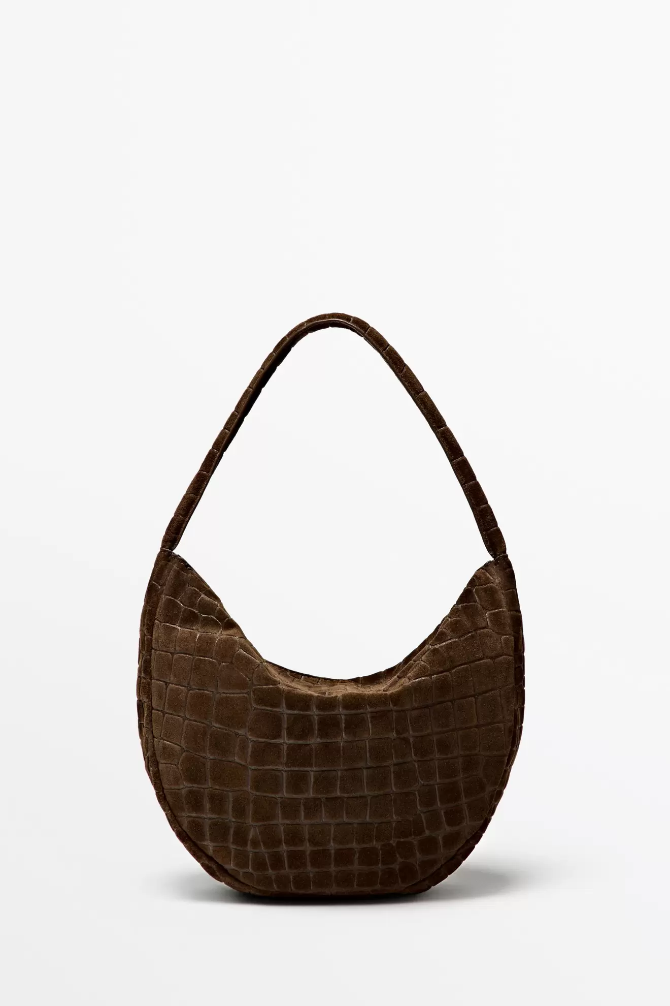 Mini-Slouch-Tasche aus Rauleder
