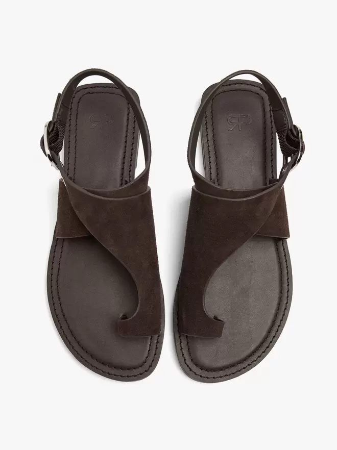 Ledersandalen mit gekreuztem Riemen