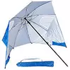 infactory 2in1-Sonnenschirm und Strandmuschel 2 Seitenwände, UV50+, verstellbar