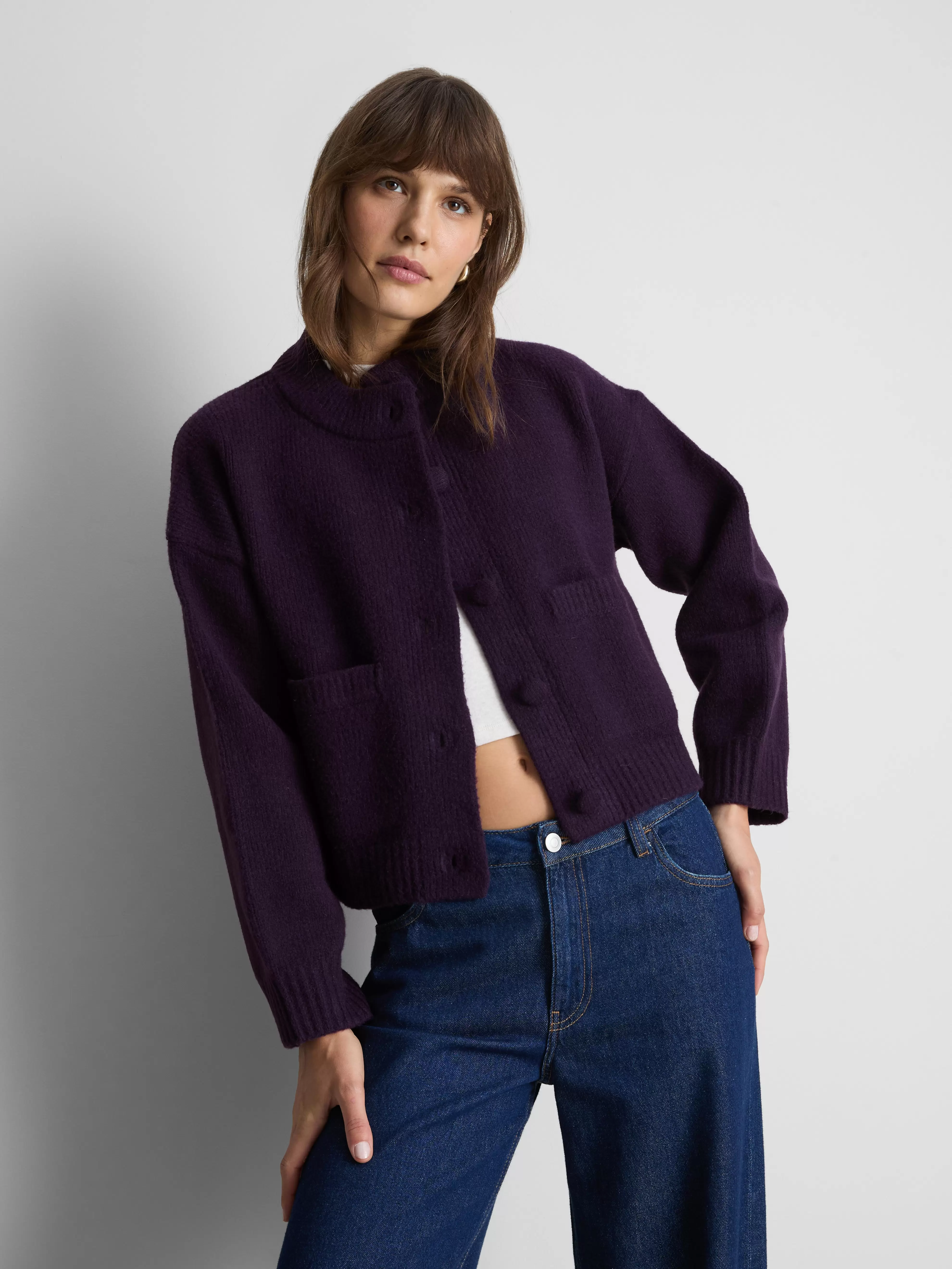Gestrickter Bomber-Cardigan