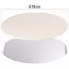 Cucina di Modena Runder Pizzastein mit Aluminium-Servierblech, Ø 33 cm