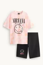 Nirvana - Set - Kurzarmshirt und Shorts - 2 teilig