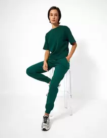 Jogginghose - Relaxed Fit - Grün