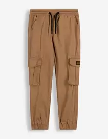 Jogpants - Aufgesetze Taschen - Braun
