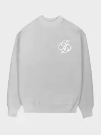 Softer Rundhalspullover mit Initial-Stickerei