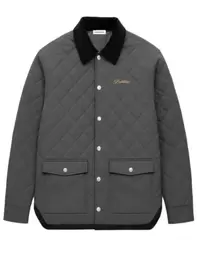Wattierte Steppjacke mit Kontrastkragen