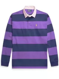 Rugbyshirt mit Blockstreifen und kleiner Pony-Stickerei
