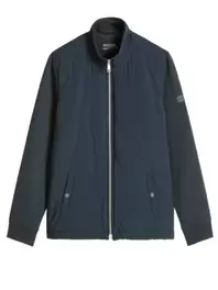 Hybride Sweatjacke mit Steppfront, Regular Fit