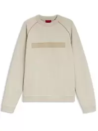Sweatshirt mit gummierter Label-Stickerei