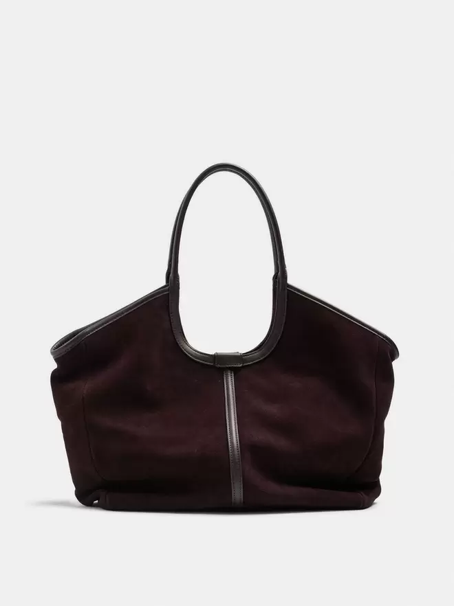 Shopper-Tasche aus Leder für den Laptop 15"