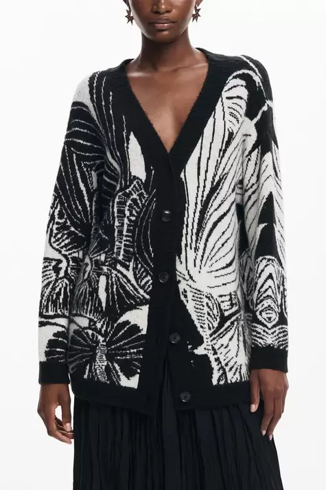 Bedruckte Strickjacke