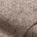 Feincord "Blumen", taupe/schwarz
