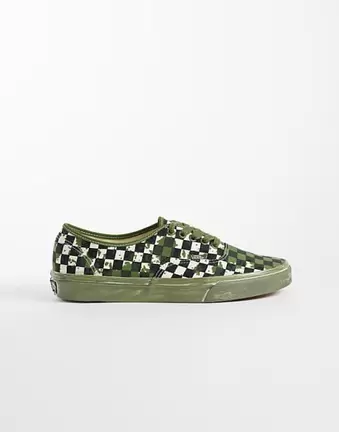 Vans Authentic Sneaker mit grünem Schachbrettmuster