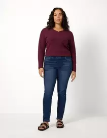 Jeggings - Gürtelschlaufen - Dunkelblau