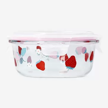 Runder Food-Container mit Beeren-Print - 16 cm