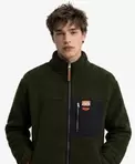 Vintage Retro Borg Fleecejacke