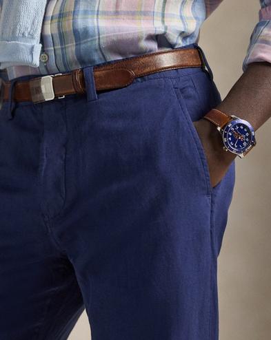 Classic-Fit Leinen-Baumwoll-Hose Bedford