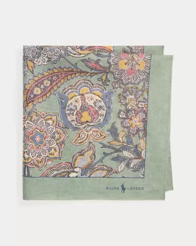 Leinen-Bandana mit Paisley-Motiv