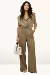 Stoffhose - High Waist - Wide Leg