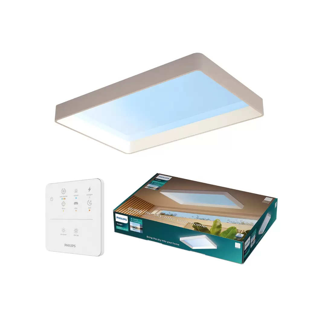 Philips LED-Deckenlampe SKYLIGHT, 91 x 60 cm, weiß, CCT IP44