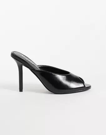 RAID Elana Peeptoe-Mules mit Absatz in Schwarz