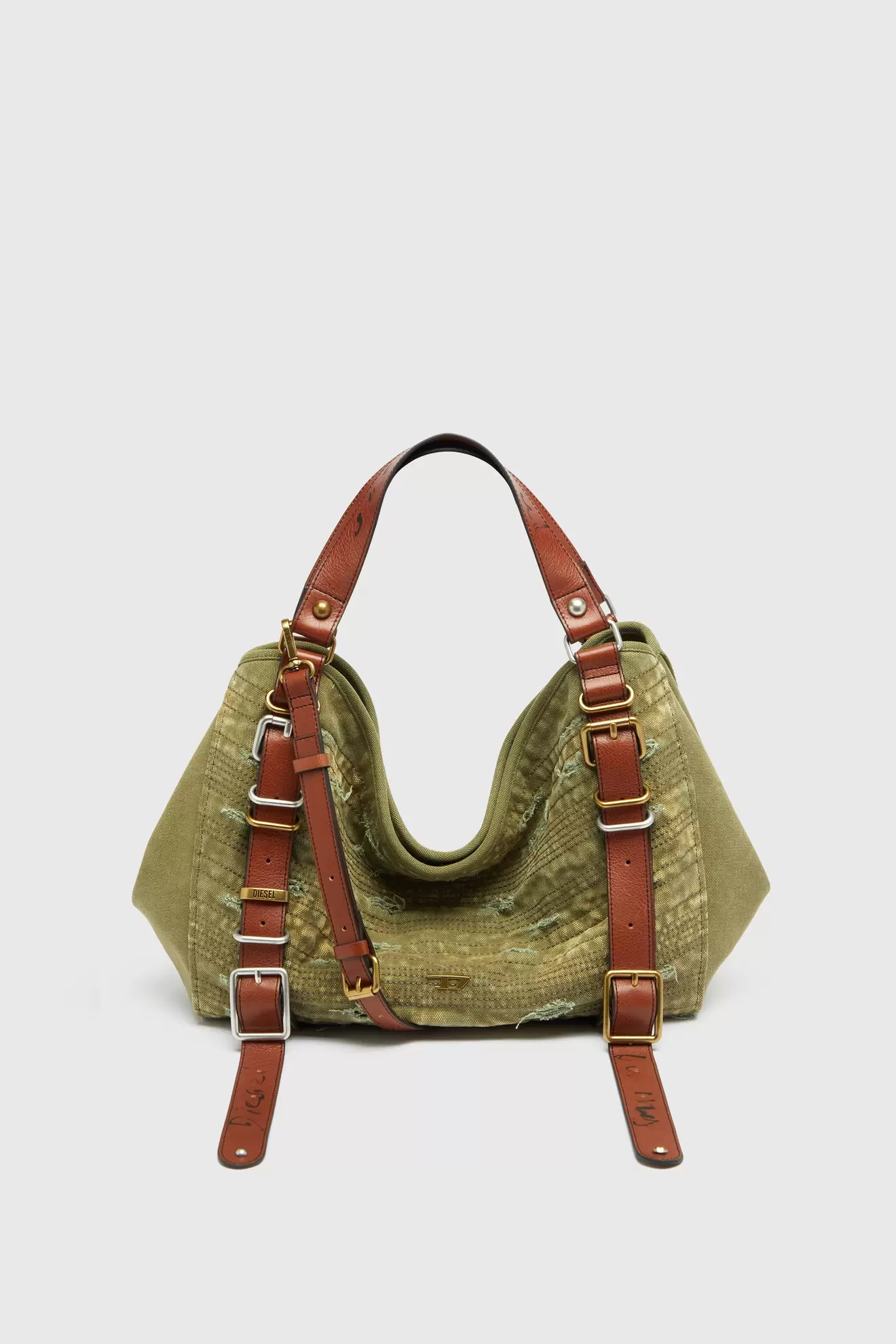 D-One-Medium Henkeltasche aus Canvas in Used-Optik