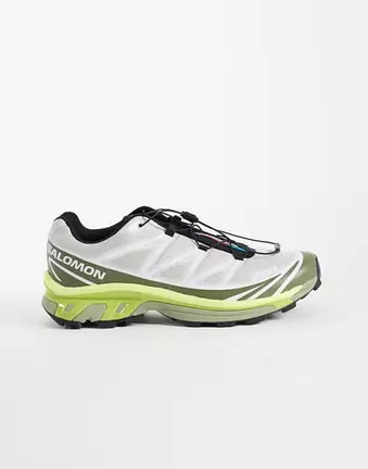 Salomon XT-6 Sneaker in Lunar Rock und Grün