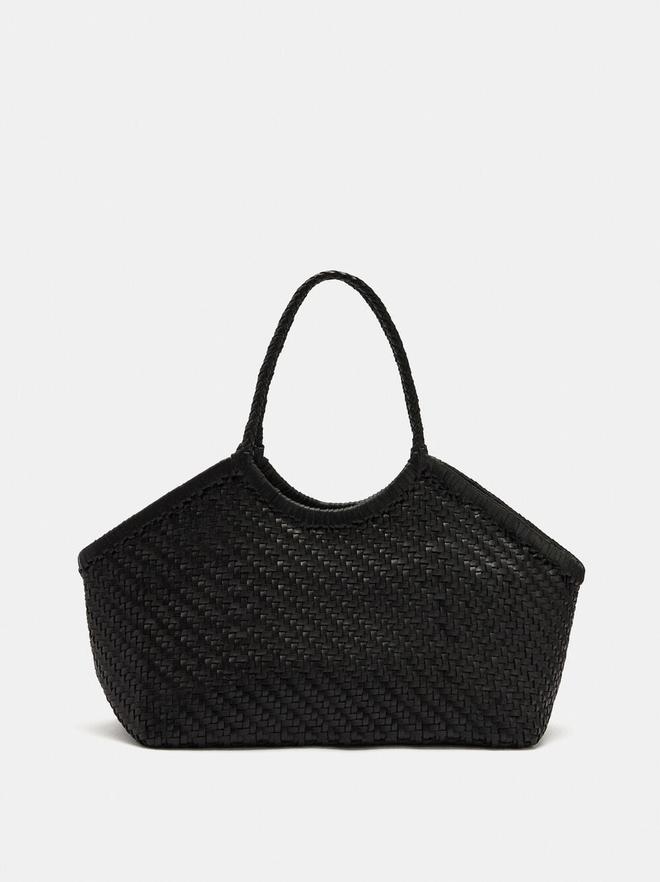 Geflochtene Shopper-Tasche aus Leder