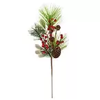 Kiefernzweig mit Zapfen und Beeren, 49 cm